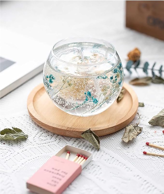 SimpleVibesXinPuwei DIY Scented Botanical Jelly Candle Kit with Step-by-Step Instructions - Create Your Own Unique Fragrant Candle (Style 3)