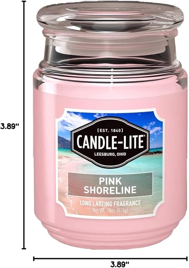 Candle-Lite Everyday Aromatherapy Candle Pink Shoreline Scented, 18 oz
