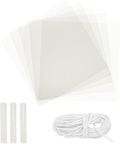 MECCANIXITY Beeswax Candle Making Kit,8x8 Inch 5pcs White Beeswax Candle Sheets with 1pcs Cotton Wick for DIY Craft Gift Making