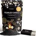 Fiora Naturals Pearled Candle Sand with Wicks – 1 Lb Sand Wax Beads & 20 Cotton Wicks – DIY Refillable Candle Making Kit, Long-Lasting, Smoke-Free, Clean Burning Snow Candles, Mothers Day Gift