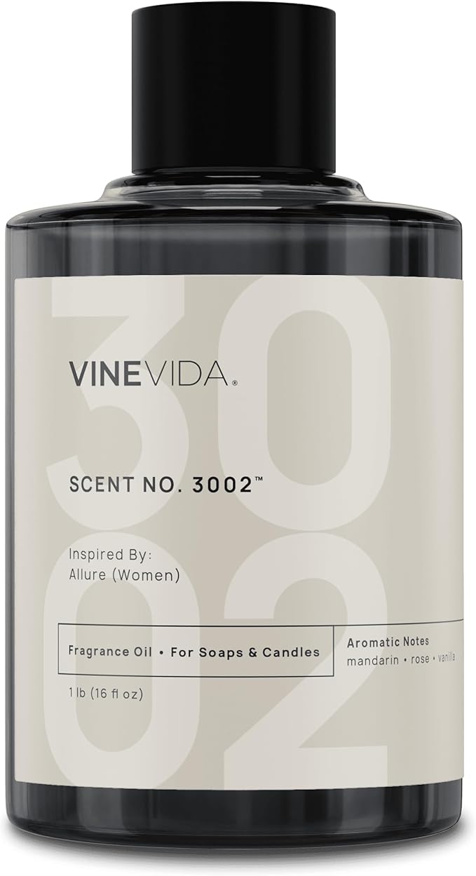 VINEVIDA Scent NO. 3002 Fragrance Oil - 16oz (1lb) - Inspired by: Allure (Women); Candle Fragrance Oil for Soy Candles - Soap Making Scents