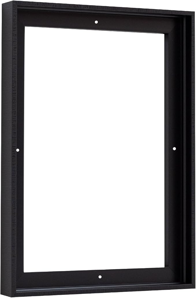 Pixy Canvas Floater Frame 7x9 for 3/4 (0.75) inch Deep Canvas Paintings/Canvas Prints/Wood Canvas Panels/Wall Art/Wall Decor/Home Decor/Artwork (Black Stripe, 7 x 9 inch, Portrait)