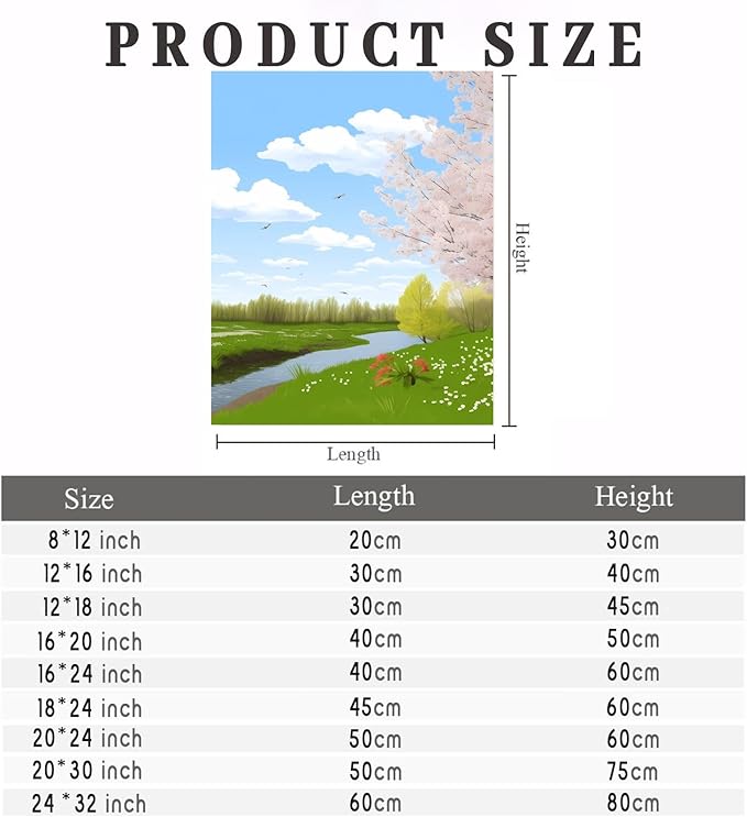 GUAIEUW Spring Grass Growing Diamond Painting Kit 5D Season Themed Diamond Painting - by Number Full Round DIY Art Painting Kit for Adults, Warm Room Decor Personalised Gift 16x20 Inch
