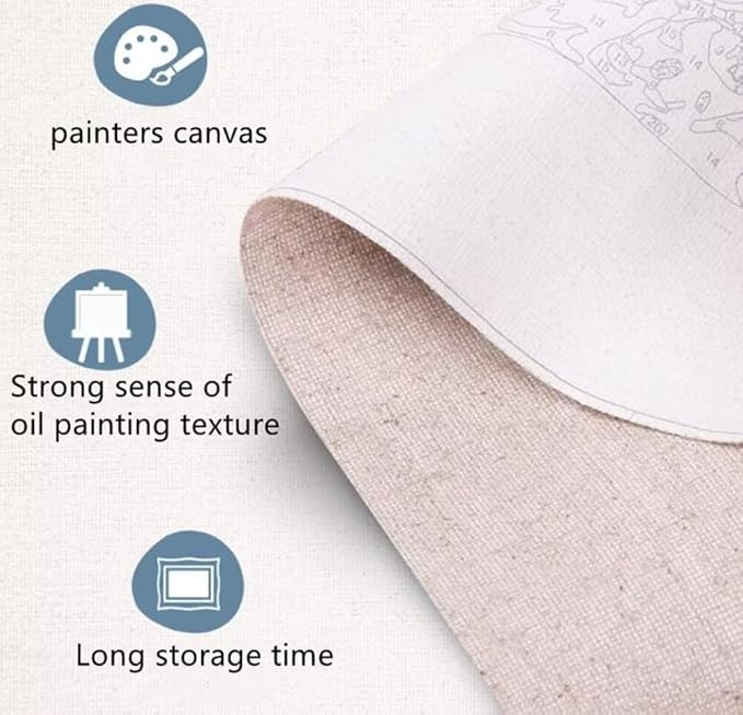 Paint by Numbers Kit for Adults Parrot Paint by Numbers River DIY Crafts for Adults Canvas Paintings Kits, Hobbies for Women Art With Accessories for Home Wall Decor 24x24inch Without Frame G-83LQ
