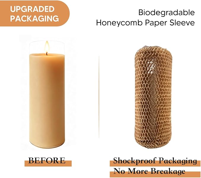 Pure Beeswax Prayer Candles 7 Day Devotional Candles in Glass-1Pack with 120 Hours Long Burn Time, Honey Fragrance Religious Candles Catholic for Memorials, Vigil, Church