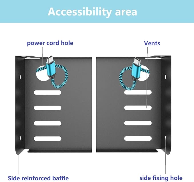JINGCHENGMEI 2 Pcs of Metal Wall Mounted Floating Shelf for Small AV or TV Accessories, D 4.7" x W 16.6" Mini Display Shelf for Storage in Bathroom Bedroom Living Room (16.6 Inches)
