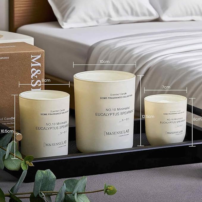 M&SENSE Natural Soy Candle| Lavender Vanilla | 5.3 oz | Mini Spring Scented Candles for Relaxation, Valentines Day Gift, Home Décor | for Bedroom, Office, Party Small