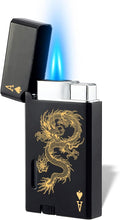 Jet Torch Lighter, Butane Refillable Windproof Gas Cool Lighter, Classic Card MiNi Lighter with Visible Window, Adjustable Torch Lighter, for Outdoor, Indoor, Camping, BBQ, Candle, Birthday, Gift