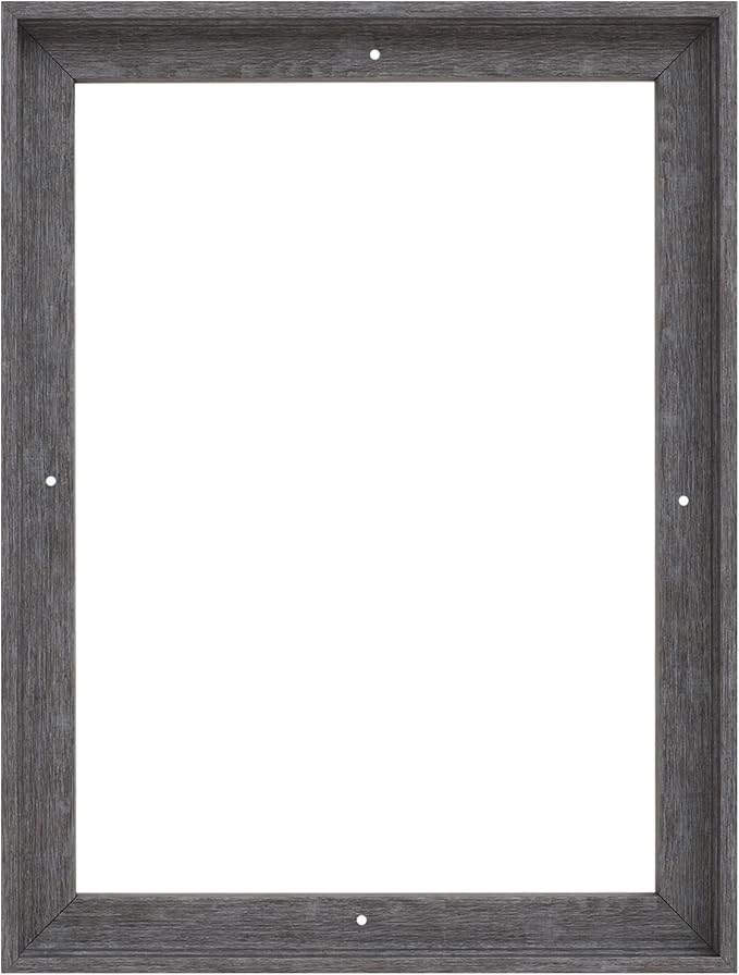 Pixy Canvas Floater Frame 20x28 for 3/4 (0.75) inch Deep Canvas Paintings/Canvas Prints/Wood Canvas Panels/Wall Art/Wall Decor/Home Decor/Artwork (Rustic Gray, 20 x 28 inch, Portrait)