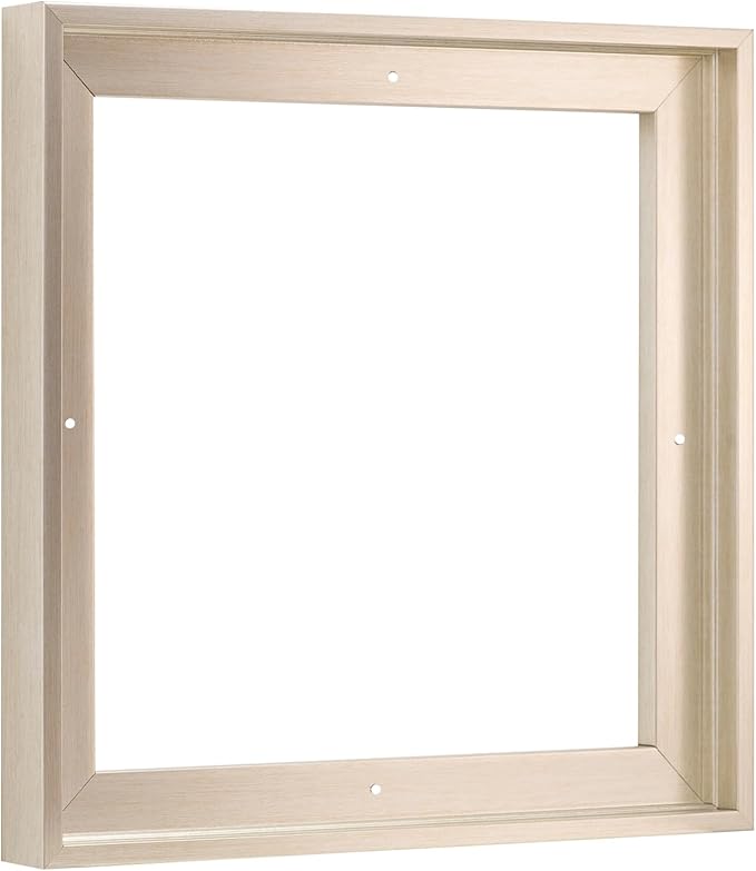 PIXY CANVAS Floater Frame 24x24 for 3/4 (0.75) inch Deep Canvas Paintings/Canvas Prints/Wood Canvas Panels/Wall Art/Wall Decor/Home Decor/Artwork (Champagne, 24 x 24 inch, Square)