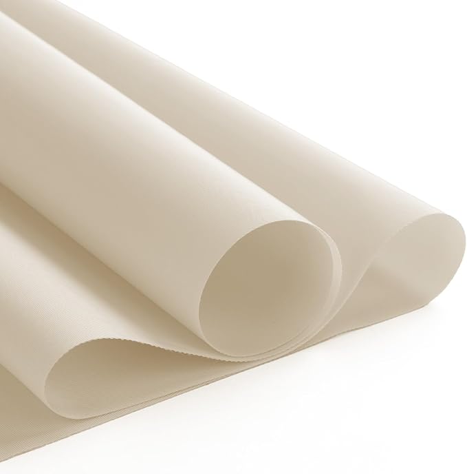 Nylon Fabric, 58"W 420D Waterproof Fabric 1 Yard Ripstop Nylon Material Outdoor Upholstery Twill Sewing Material for Patio Chair, Lining, Cushion, Purse, Tote Bag, Tent, Tarp Cover, DIY Project Ivory