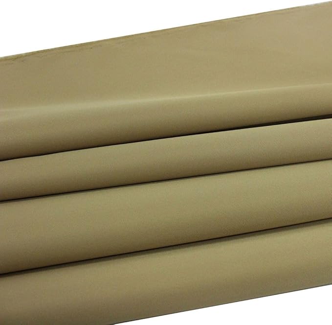 Mybecca Waterproof Canvas Marine Fabric 600 Denier Indoor/Outdoor PU Backing UV Protector Khaki 5 Yards