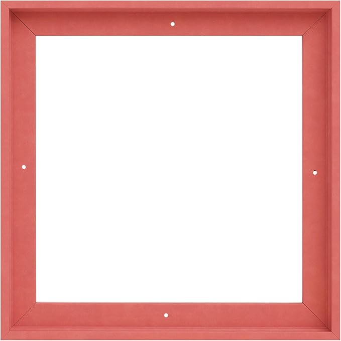 Pixy Canvas Floater Frame 30x30 for 3/4 (0.75) inch Deep Canvas Paintings/Canvas Prints/Wood Canvas Panels/Wall Art/Wall Decor/Home Decor/Artwork (Pastel Red/Pink, 30 x 30 inch, Square)