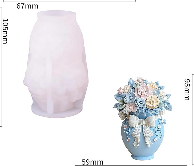 Silicone 3D Flower & Rose Mold - Peony & Candle Mold for Resin, Clay & Soap Making - Craft Supplies