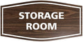Signs ByLITA Fancy Storage Room Sign (Walnut) - Large 5 Pack