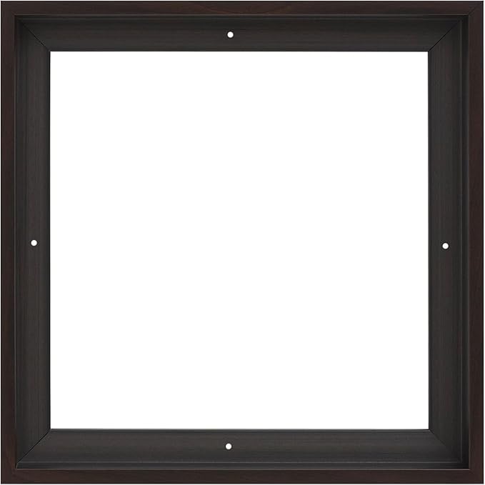 Pixy Canvas Floater Frame 14x14 for 1-1/2 (1.5) inch Deep Canvas Paintings/Canvas Prints/Wood Canvas Panels/Wall Art/Wall Decor/Home Decor/Artwork (Dark Walnut, 14 x 14 inch, Square)