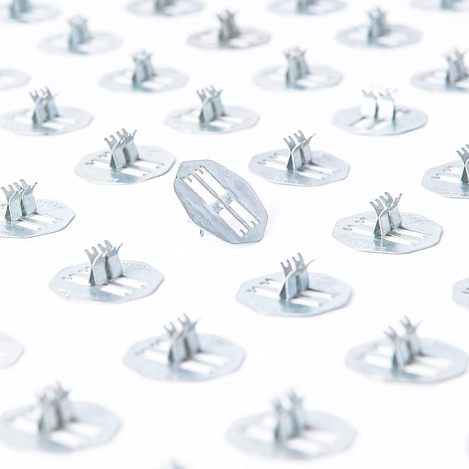 Ziosxin 260pack Galvanized Metal Base Suitable for Wood Wicked Candles Manufacture, Metal Bracket Size: W*D(25 * 25mm),H(8mm) Does not Include Wicks and Stickers