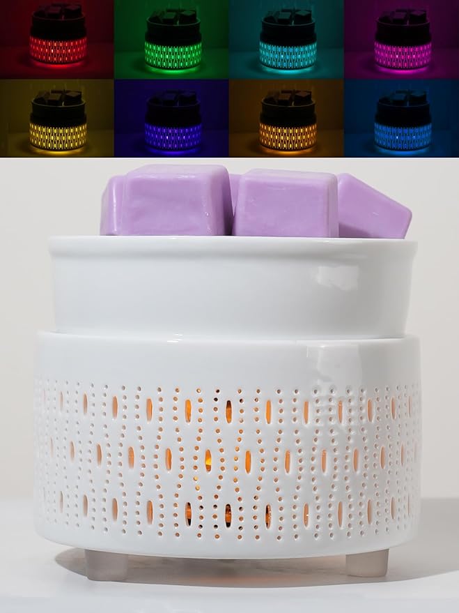 Ceramic Electric Wax Melt Warmer & Cube Oil Melter Cute Small Warmers Aromatherapy for Home Decorative Burner Melts Scented Candle Tart Scent Warm Fragrance