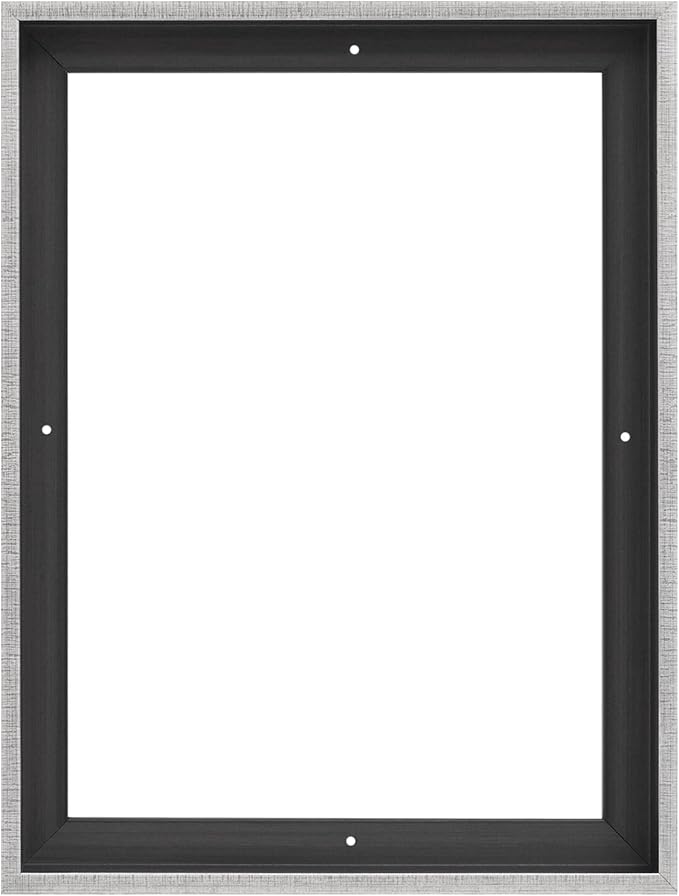 Pixy Canvas Floater Frame 28x32 for 1-1/2 (1.5) inch Deep Canvas Paintings/Canvas Prints/Wood Canvas Panels/Wall Art/Wall Decor/Home Decor/Artwork (Antique Silver, 28 x 32 inch, Portrait)