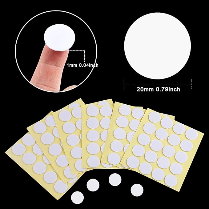 1080pcs Candle Wick Stickers, Heat Resistance Double-Sided Stickers for Candle Making, Adhere Steady in Hot Wax Stickers for Candle Making