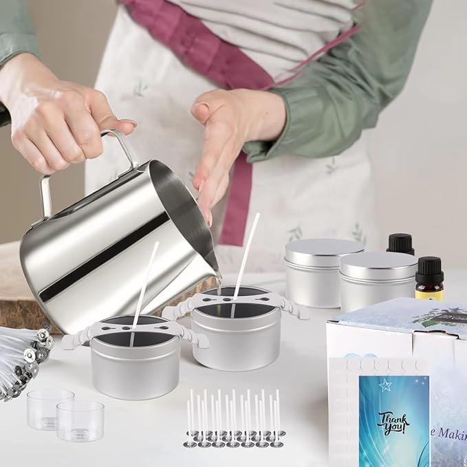 Omana Candle Making Kit for Adult Beginners Make Your Own Candles with DIY Starter Set Premium Soy Wax Maker All in Pack Easy Supplies Accessories Guide Aromatherapy Gift