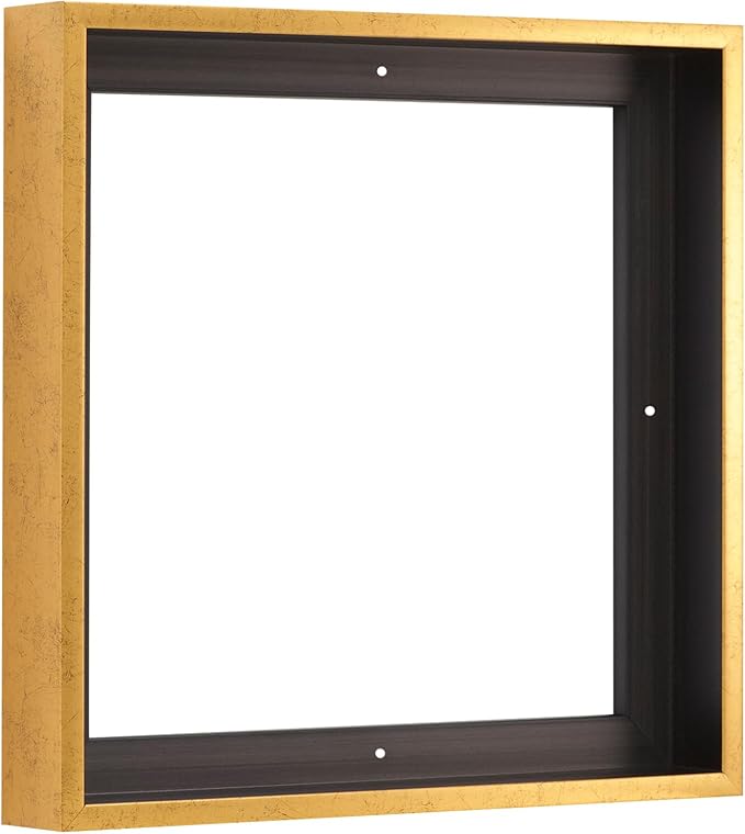 Pixy Canvas Floater Frame 36x36 for 1.5 inch Deep Canvas Paintings/Canvas Prints/Wood Canvas Panels/Wall Art/Wall Decor/Home Decor/Artwork (Rustic Gold, 36 x 36 inch, Square)