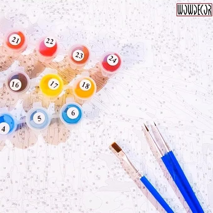 Paint by Numbers Kit for Adults Dance Paint by Numbers Sea DIY Crafts for Adults Canvas Paintings Kits, Hobbies for Women Art With Accessories for Home Wall Decor Art 24x24inch Without Frame 2-815Q