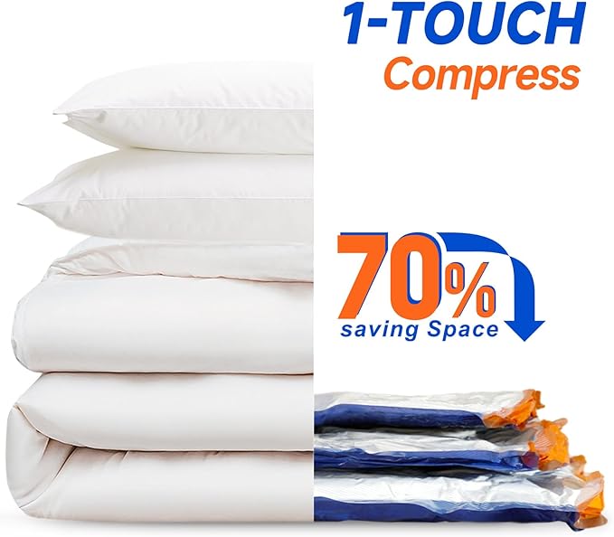 Vacbird Vacuum Storage Bags with Rechargeable Cordless Pump,15 Pack 3 Size Compression Packing Cubes Seal Bags, Space Saver for Clothes and Clothing Blankets Organization Space Saving