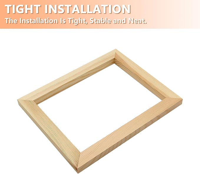 Wood Canvas Frames, Solid Wood Canvas Stretcher Bars Kits,Solid Wood Picture Frames for Oil Paintings,Prints,Posters,Wall Art Needlework,2 Pack(20 * 25cm/7.87 * 10")