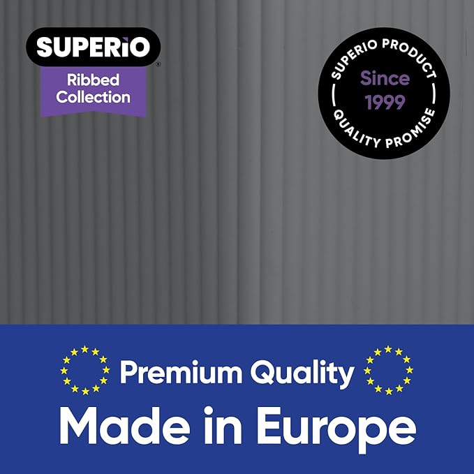 Superio Ribbed Collection - Decorative Plastic Basket Open Home Storage Bins Organizer, Small Grey (1 Pack) Container Boxes for Organizing Closet Storage Bins for Shelves Drawer Shelf 1.5 Liter