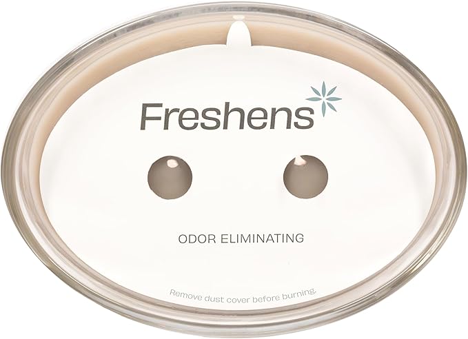Carolina Freshens Amber & Cedar Odor Eliminating Highly Fragranced Candle for Home Scented, Eliminates 90% of Pet, Smoke, Food and Other Smells Quickly, 2 Wick, 14 oz - Made in The USA