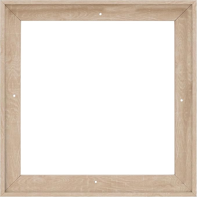 Pixy Canvas Floater Frame 17x17 for 1-1/2 (1.5) inch Deep Canvas Paintings/Canvas Prints/Wood Canvas Panels/Wall Art/Wall Decor/Home Decor/Artwork (Nordic White Oak, 17 x 17 inch, Square)