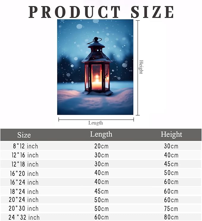 GUAIEUW Winter Candlelight Diamond Painting Kits DIY 5D Crystal Full Round Diamond Painting, Handmade Art for Living Room Home Wall Decor Birthday Gift 16x20 Inch, WZ8-0325-ZS-season-T8DCWA-WNKRW5
