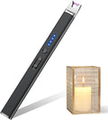 LcFun Candle Lighter Electric USB Rechargeable Plasma Arc Lighter with Safety Lock, Windproof Flameless Long Matches Lighters for Candle, Grill, BBQ, Camping, Gas Stoves