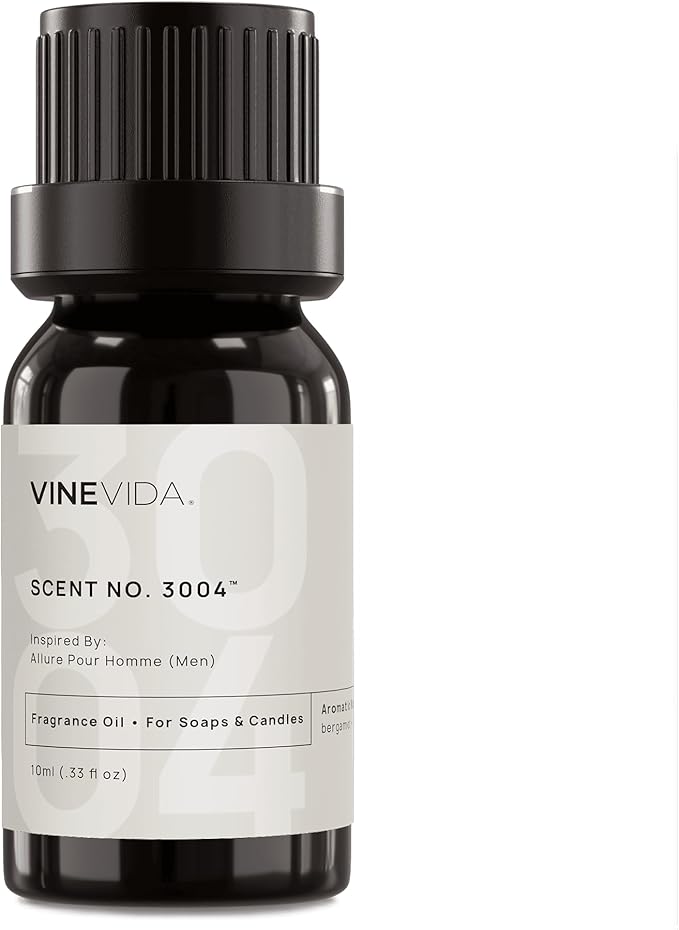 VINEVIDA Scent NO. 3004 Fragrance Oil - 10mL - Inspired by: Allure Pour Homme (Men); Candle Fragrance Oil for Soy Candles - Soap Making Scents