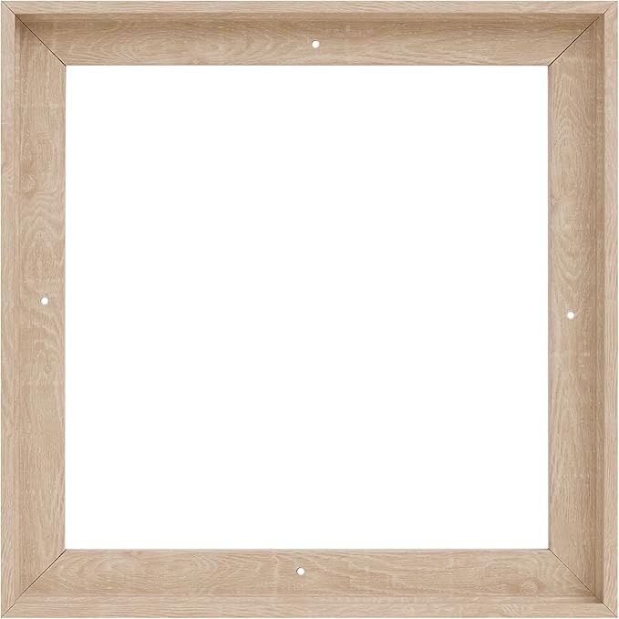 Pixy Canvas Floater Frame 19x19 for 3/4 (0.75) inch Deep Canvas Paintings/Canvas Prints/Wood Canvas Panels/Wall Art/Wall Decor/Home Decor/Artwork (Nordic White Oak, 19 x 19 inch, Square)