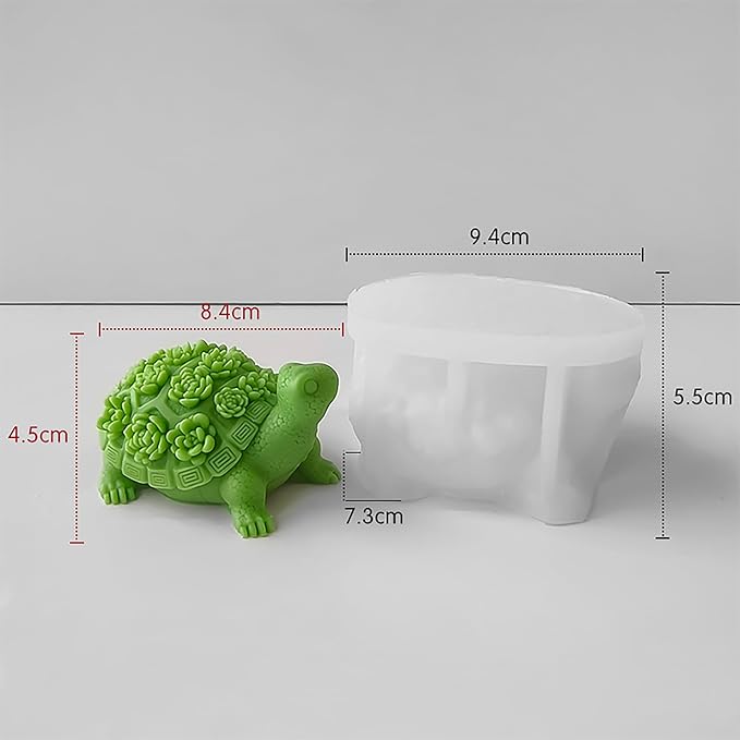 Turtle Animal Resin Silicone Wolf Resin Casting Making Molds Silicone Molds for Candle Home Decorate 3D Animal Mold Candle Making Mold