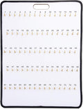 SSWBasics Key Board with Self-Closing Tabs - 75 Hooks - 24?W x 30 1/2?L - Key Rack Wall