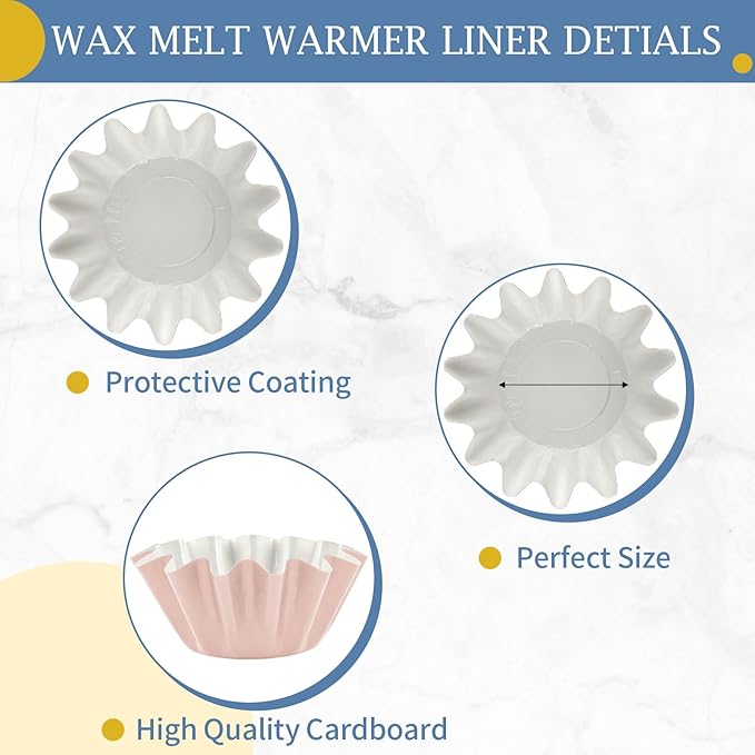 50 Pcs Wax Melt Liners, Wax Melt Warmer Liners, Leakproof & Reusable Wax Melt Cups for Wax Burner, Wax Melters, Candle Warmers, Scented Wax, Plug Warmers, Electric Wax Warmers, Pink