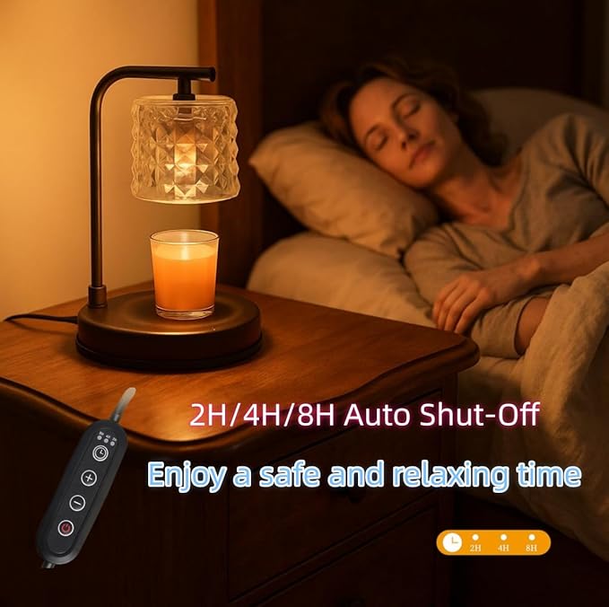 ZOOUS Candle Warmer Lamp with Timer Dimmer, 4 Brightness Wax Warmer for Jar Candles, Spring Home Decor, Easter Mother's Day,Birthday Gifts for Women Mom, House Warming, Includes 2 Bulbs