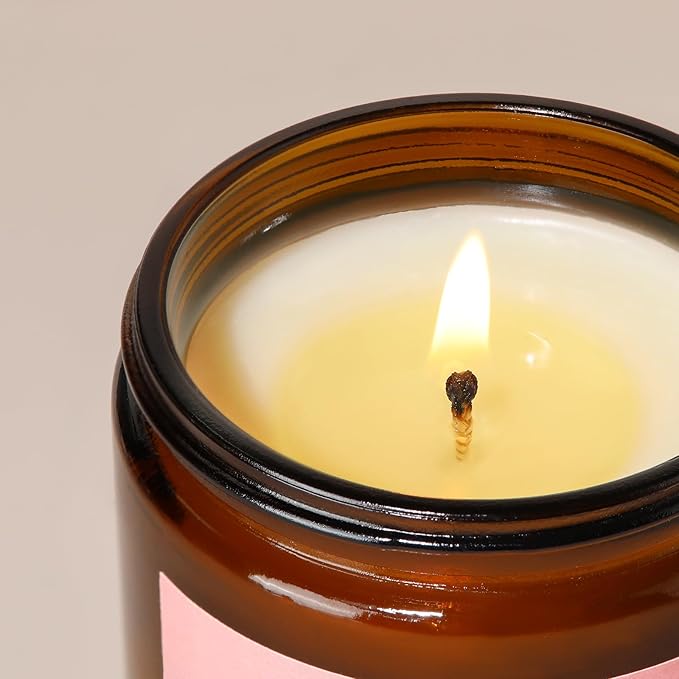 AOOVOO Hello Spring Candles - 9 oz Lilac Scented Candles, Aromatherapy Candle, Soy Candle for Home Scented