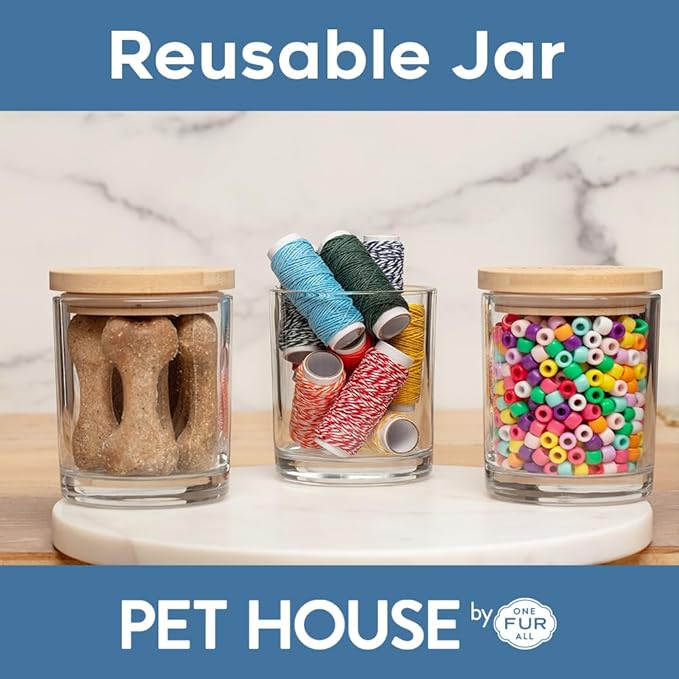 Pet House Candles Plant Based Pet Candle, Clean Burning, Long Lasting for Home, Hot Cocoa and Sugar Cookies