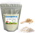 100% Natural Soy Wax Flakes for Candle Making, Eco-Friendly,Farm-Sourced, No Additives, Clean Burning, DIY Candle Supplies, Safe and Pure, 5 LBS