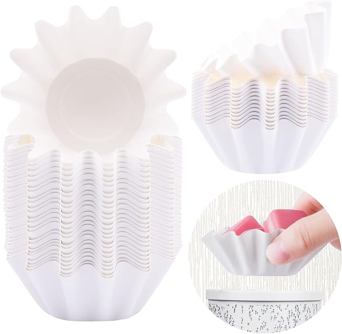 FANDOL Wax Melt Warmer Liners Reusable & Leakproof Candle Warmer Liners Wax Tray for Scented Wax,Electric Wax Warmers, Plug in Warmers, Candle Warmer,Wax Melter and Wax Burner (White, 25PCS)