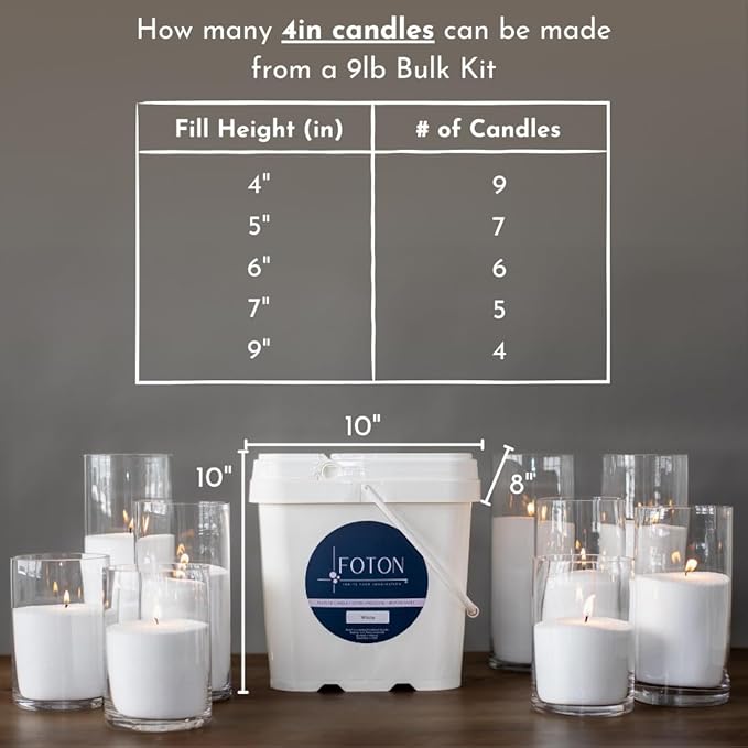 Foton Pearled Candle 9lb - Bulk Lazy Lulu Tropical Hawaiian Scented Non Toxic Luxury Long Lasting Powder Wax Sand Candles - Refillable Pearl Foton Candle Sand with 100 Wicks for Candles Making