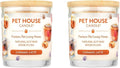 One Fur All Pet House Fall Candles, Long Lasting, Clean Burning, Soy Wax Scented Candles for Pet Odor, Caramel Latte, 2 Pack