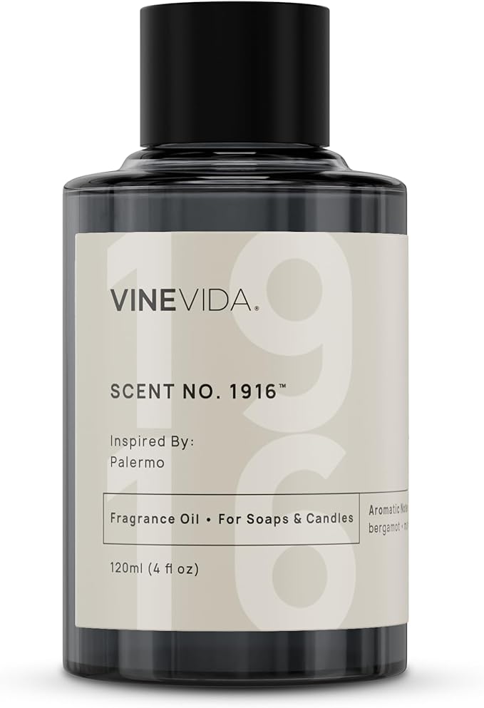 VINEVIDA [4 Oz] Inspired by: Palermo; Fragrance Oil for Candle Making and Soap Making - Premium Candle Scents for Soy Candles