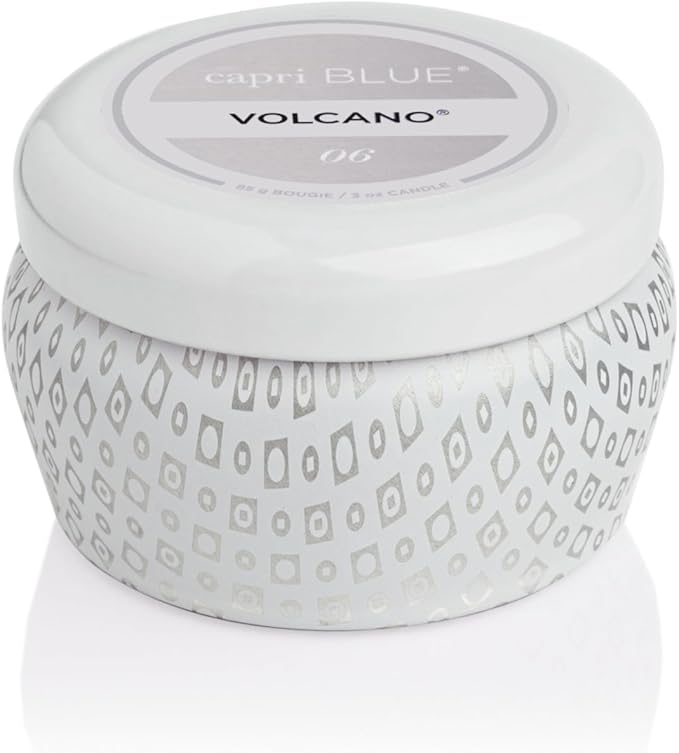 Volcano White Mini Tin Candle