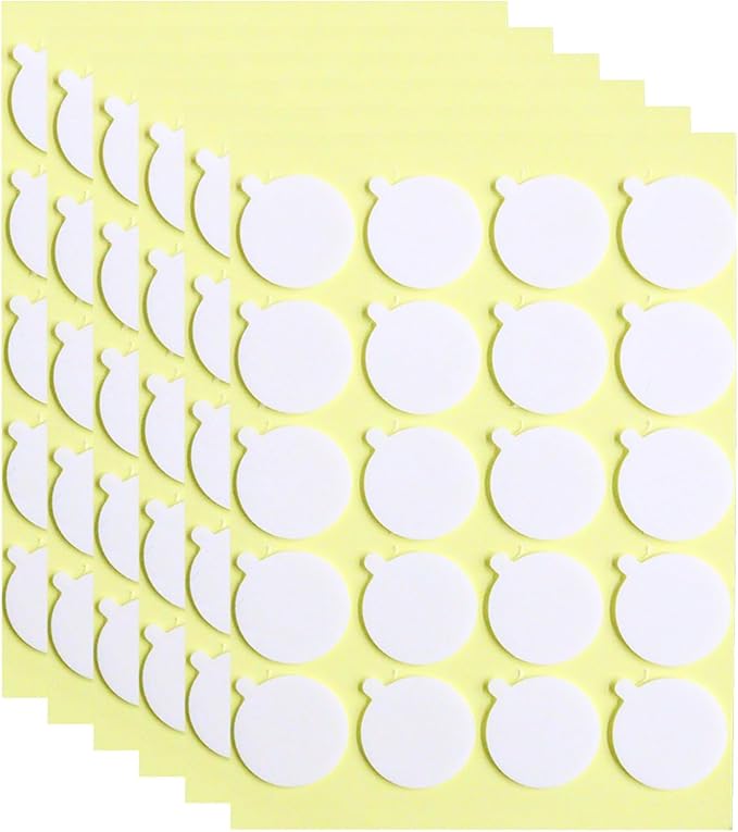 120PCS Candle Wicks for Candle Making, Candle Wick Stickers, Heat Resistance Double-Sided Stickers with The Little ‘‘Tail’’, Stickers for Candle Making