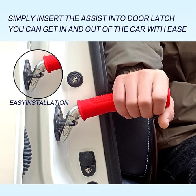 Car Assist Handle for Elderly - 2Pack Auto Cane with Emergency Window Breaker, 400lbs Capacity Vehicle Support Handle for Seniors & Handicapped